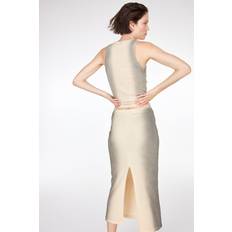 Pockets Skirts H&M Ladies Beige Ribbed pencil skirt