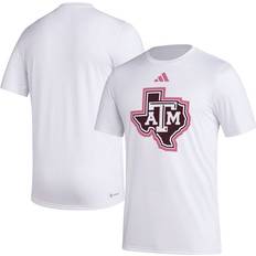 Adidas T-shirts Adidas Men's NCAA Texas A&M Aggies Pregame AEROREADY T-Shirt, White