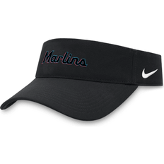 Nike Caps Nike Miami Marlins Wordmark Men's Dri-FIT MLB Visor in Black, One NK2000AMQM-1ZA One