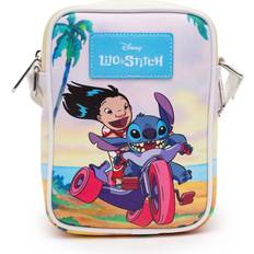 Handbags Buckle-Down Disney Bag, Cross Body, Lilo and Stitch Riding and Beach Poses, Vegan Leather