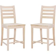 Linon Flynn Unfinished Seating Stool 39.5" 2pcs