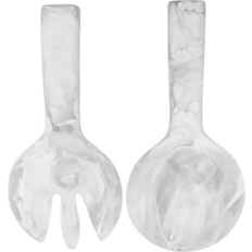 Plastic Salad Servers Nashi Home Jumbo White Swirl Salad Server 11.81"