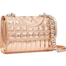 Bags Tory Burch Fleming Metallic Quilted Convertible Shoulder Bag Rose Gold/Gold