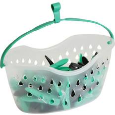 Clothespins JVL Clothes pegs with basket strong 36 hanging plastic home washing line assorted