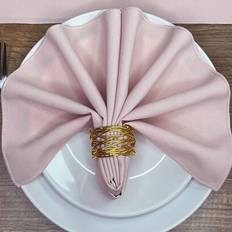 Polyester Cloth Napkins Hope Textiles Plain of 4 Blush Cloth Napkin Pink