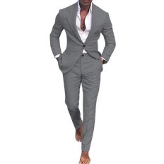 Shein Men's Solid One-button Slim Fit Suit Set