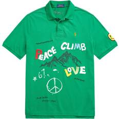 Polo Ralph Lauren Grønne Pikéskjorter Polo Ralph Lauren Classic Fit Peace Climb Love Polo Shirt - Kayak Green