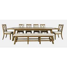 Dining Sets Jofran "Telluride Eight Rustic Distressed Dining Set