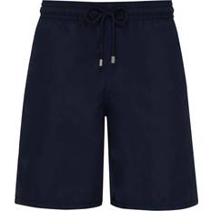 Vilebrequin Men Long Swim Trunks Solid Swimming Trunk Okoa Blue