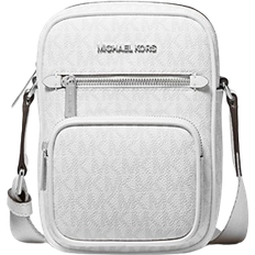 Michael Kors White Handbags Michael Kors Jet Set Medium Signature Logo Crossbody Bag - Optic White