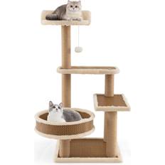 Costway Multi-Level Cat Tree Tower Cat Tree with Scratching Posts