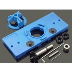 Power Tool Accessories AlwaysH Always Invisible Hinge Drilling Jig 35mm Hinge Hole Jig Hinge Drilling Guide with Limit Ring Positioning Rod Drill Wrench for Carpentry Blue