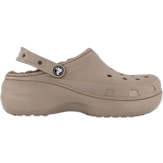 Brown Outdoor Slippers Crocs Classic Platform Lined Clog - Mushroom