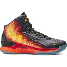 Girls - Synthetic Basketball Shoes Under Armour Grade School Curry 1 Retro Curry Jam - Black/Team Orange/Taxi