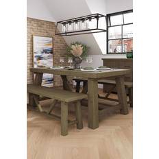 Fwstyle Solid Reclaimed Brown Dining Table 100x160cm