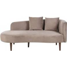 Högerställda Soffor Beliani Gabriell Schäslong 168 cm Höger Beige Soffa 3-sits