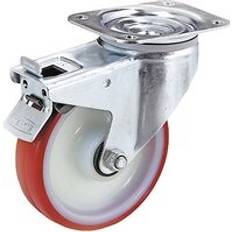 DIY Accessories Tente wheel Ø x width 80 x 32 mm, wheel Ø x width 80 x 32 mm, swivel castor with wheel stops