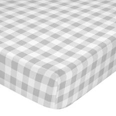 Rutiga Underlakan HappyFriday Grå Gingham Fitted Lakan 90 x 200 x 32 cm Underlakan Grå