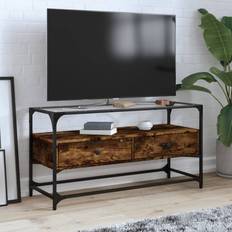 vidaXL TV-Schrank mit Glasplatte 98 x 35 x 51 cm Sideboard
