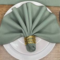 Polyester Cloth Napkins Hope Textiles Plain Pack of 4 Cloth Napkin Green