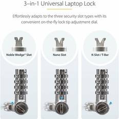 Datorlås på rea StarTech 25-Pack Laptop Lock Compatible w/Noble Wedge/Nano/K-Slot