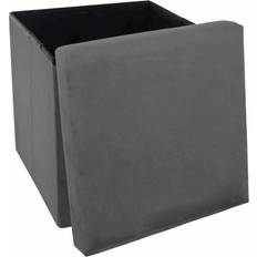 Grigio Poggiapiedi Atmosphera Pouf 156910c 38x38x38 Poggiapiedi