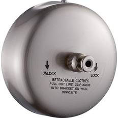 Joom Retractable Clothesline Stainless Steel Heavy Duty 9FeetMAX for Hanging Drying in Bathroom Laundry Hotels, Chrome Finish,Round Style Round B, Brushed Nickel…