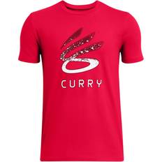 Children's Clothing Under Armour Boys' Curry Logo T-Shirt, Medium, Red/White