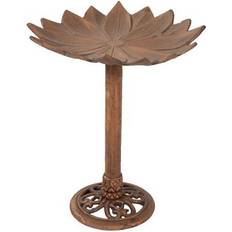 Brown Garden Ornaments Sunnydaze Decor Garden Lotus Cast Bird