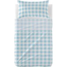 Bedding set HappyFriday Basic Vichy Blue Baby Crib 2 Pieces