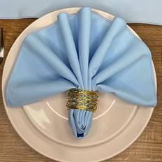 Polyester Cloth Napkins Hope Textiles Plain Pack of 4 Cloth Napkin Blue