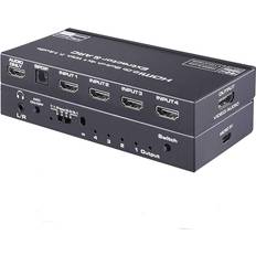 Hdmi spdif Nordic SGM-194 4x1 HDMI2.0b Switch with 7. 1 Audio Extractor & ARC