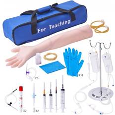Phlebotomy Practice Kit, IV Venpunktion Intravenous Training Kit, High Simulation IV Practice Arm Kit med bärväska, Practice and Perfect IV Skills, för studenter sjuksköterskor och yrkesverksamma
