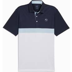 Puma Men Polo Shirts Puma Colourblock Men's Golf Polo Shirt, Dark Blue