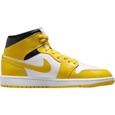 Jordan air mid 42.5 black NIKE Air Jordan 1 Mid W - White/Black/Vivid Sulfur