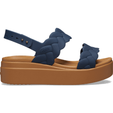 Schiuma Sandali con tacco Crocs Brooklyn Woven Low Wedge - Navy