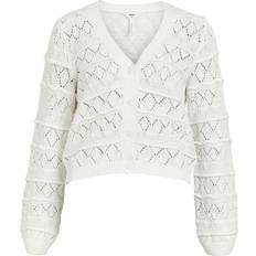 Object Kofta Long Sleeved Knitted Cardigan - Cloud Dancer