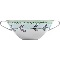 Serax Bowl With Saucer Blossom Milk Midnight Flowers Suppeskål 0.34L