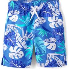 Swimwear The Children's Place Boys Print Swim Trunks Blue