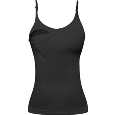 Milker Betty Nursing Top With Built-in Bra - Black