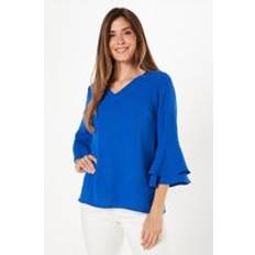 Clothing Wallis Cobalt Flute Sleeve Top