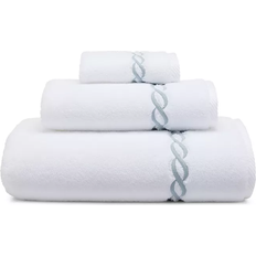 Matouk Classic Chain Milagro Toalla Blanco, Gris (152.4x76.2cm)