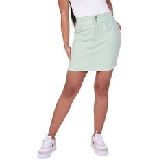 Jupes Women's Short Denim Skirt - Green