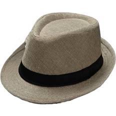 Linen - Unisex Accessories Pudcoco Sold by: DanZhouJiYeShangMaoYouXianGongSi, Hat Panama Straw Fedora Trilby Cap Foldable Travel Brim Wide Mens Ladies Summer