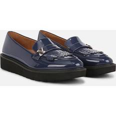 Loafers Naturalizer Wide Width Expert Wedge Loafer Women's Navy Loafers Wedge