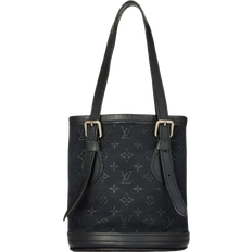 Water Resistant - Women Bucket Bags Louis Vuitton Monogram Satin Mini Bucket Bag - Black