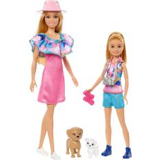 Barbie Barbie & Stacie Sister Doll Set with 2 Pet Dogs & Accessories HRM09