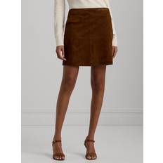 Polo Ralph Lauren Skirts Polo Ralph Lauren Liddle Suede Mini Skirt, Tobacco