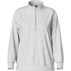 Pieces Pcchilli Ls Half Zip Sweat 4700393 Light Grey Melange