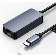 Usb til lan adapter kabler Nordic USBC-LAN 2.5Gbps USB C - RJ45 Adapter M-F